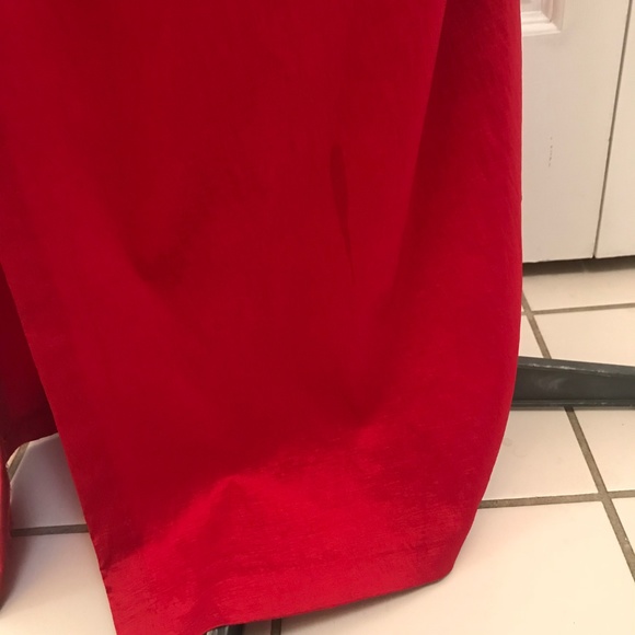 Jessica McClintock Red Ruched Holiday Gown sz 8 - Picture 5 of 8